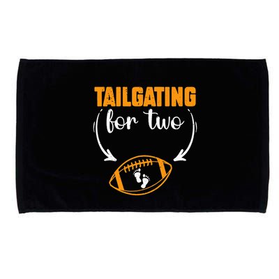 Tailgating For Two Football Thanksgiving Pregnancy Reveal Microfiber Hand Towel