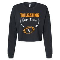 Tailgating For Two Football Thanksgiving Pregnancy Reveal Cropped Pullover Crew