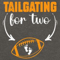 Tailgating For Two Football Thanksgiving Pregnancy Reveal Cotton Canvas Backpack