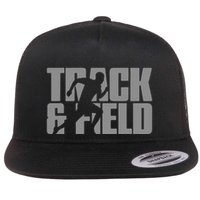 Track & Field Themed Design Graphic Track & Field Flat Bill Trucker Hat