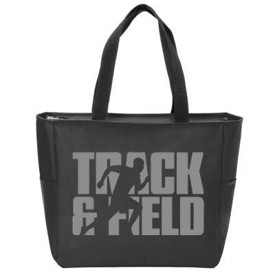 Track & Field Themed Design Graphic Track & Field Zip Tote Bag