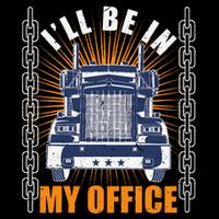 Truckers Funny Truck Driver Big Rig ILl Be In My Office Impact Tech Backpack