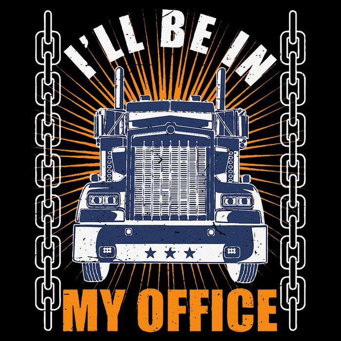 Truckers Funny Truck Driver Big Rig ILl Be In My Office Impact Tech Backpack