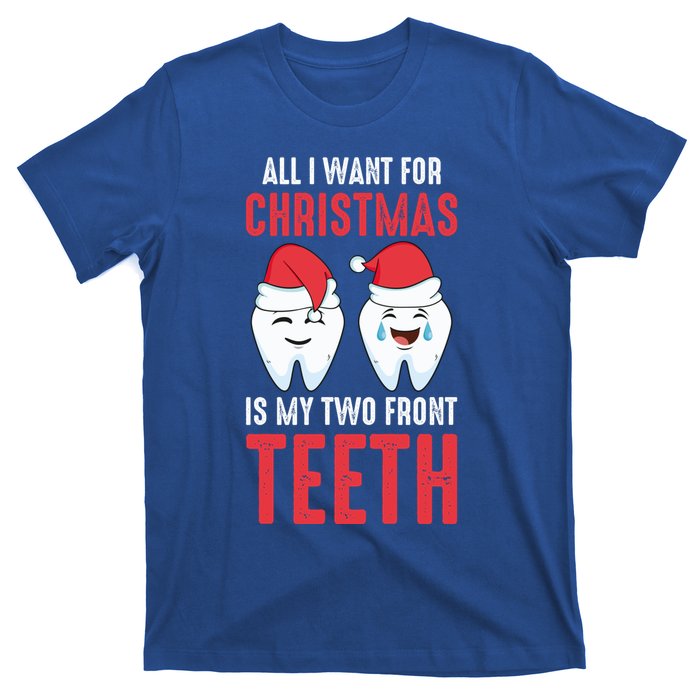 Two Front Teeth 2 Teeth Tooth Christmas My Two Front Teeth Gift T-Shirt