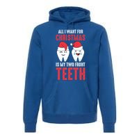 Two Front Teeth 2 Teeth Tooth Christmas My Two Front Teeth Gift Premium Hoodie