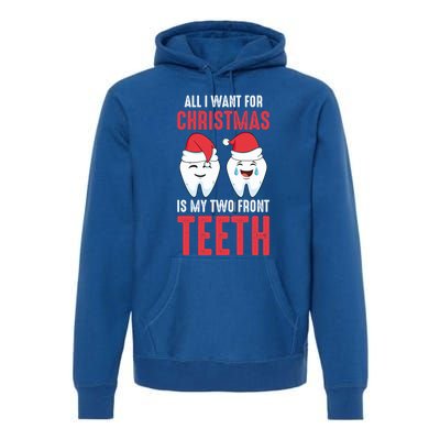 Two Front Teeth 2 Teeth Tooth Christmas My Two Front Teeth Gift Premium Hoodie