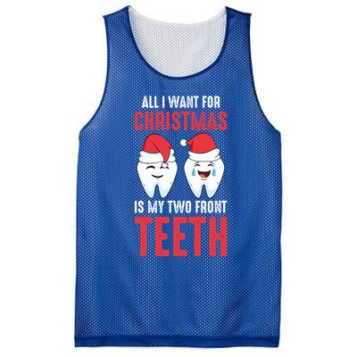 Two Front Teeth 2 Teeth Tooth Christmas My Two Front Teeth Gift Mesh Reversible Basketball Jersey Tank