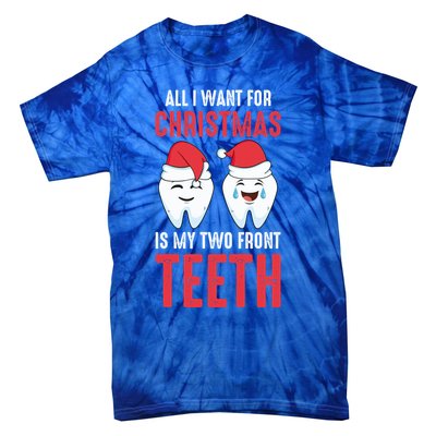 Two Front Teeth 2 Teeth Tooth Christmas My Two Front Teeth Gift Tie-Dye T-Shirt