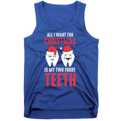 Two Front Teeth 2 Teeth Tooth Christmas My Two Front Teeth Gift Tank Top