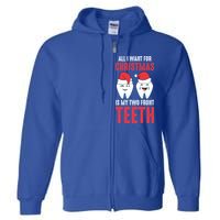 Two Front Teeth 2 Teeth Tooth Christmas My Two Front Teeth Gift Full Zip Hoodie