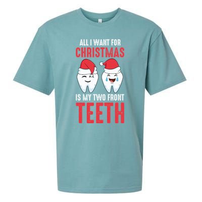 Two Front Teeth 2 Teeth Tooth Christmas My Two Front Teeth Gift Sueded Cloud Jersey T-Shirt