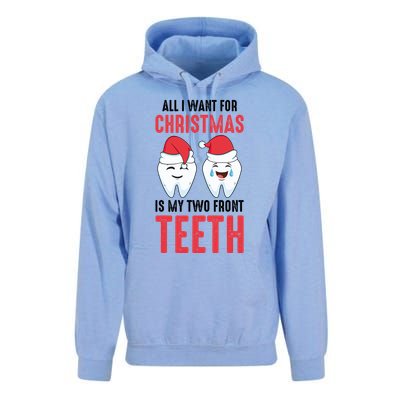 Two Front Teeth 2 Teeth Tooth Christmas My Two Front Teeth Gift Unisex Surf Hoodie