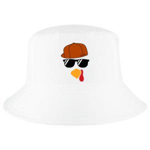 Turkey Face Thanksgiving Trucker Hat Glasses Cool Comfort Performance Bucket Hat