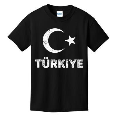 Turkish Flag Turk Bayragi Turkey Flag Turkiye Kids T-Shirt