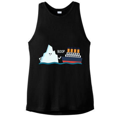 Titanic Funny Titanic And Iceberg Boop Parody For Ladies PosiCharge Tri-Blend Wicking Tank
