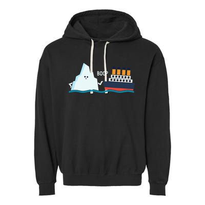 Titanic Funny Titanic And Iceberg Boop Parody For Garment-Dyed Fleece Hoodie