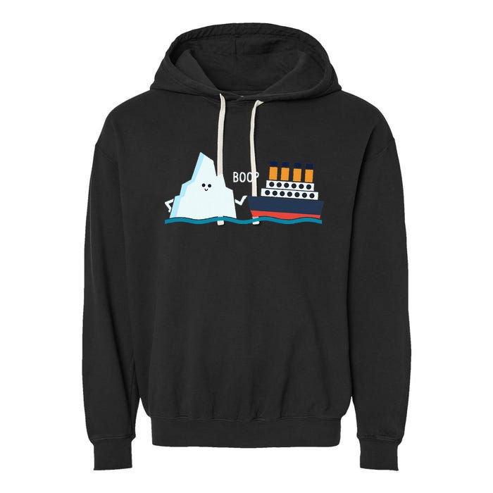 Titanic Funny Titanic And Iceberg Boop Parody For Garment-Dyed Fleece Hoodie