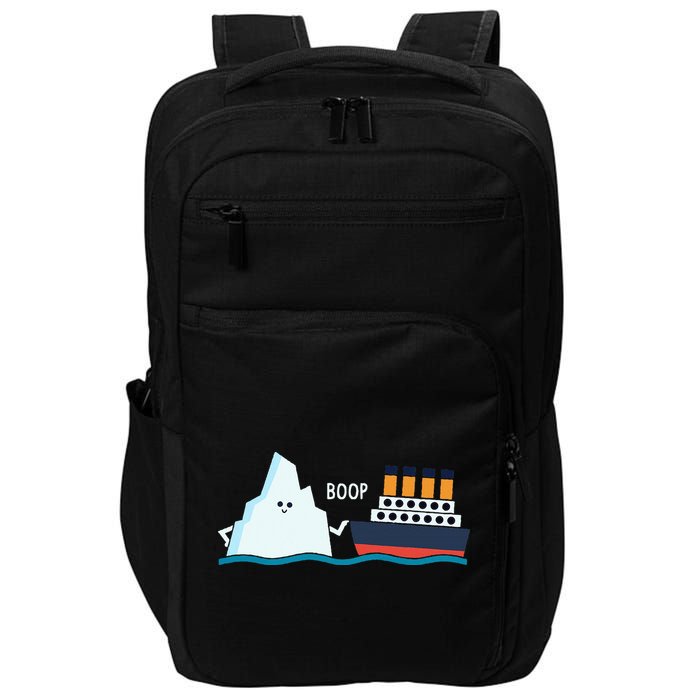 Titanic Funny Titanic And Iceberg Boop Parody For Impact Tech Backpack