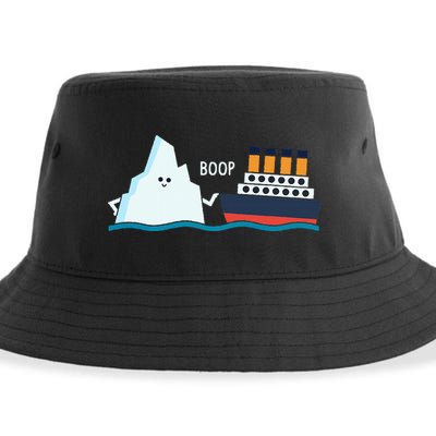 Titanic Funny Titanic And Iceberg Boop Parody For Sustainable Bucket Hat