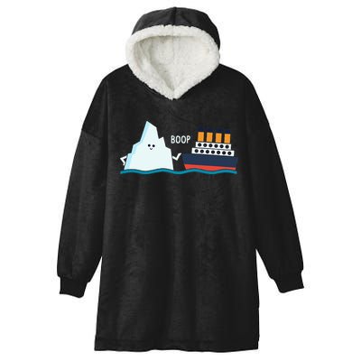 Titanic Funny Titanic And Iceberg Boop Parody For Hooded Wearable Blanket