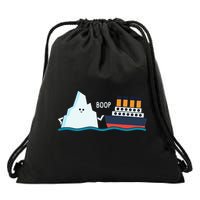 Titanic Funny Titanic And Iceberg Boop Parody For Drawstring Bag
