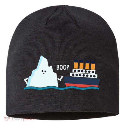 Titanic Funny Titanic And Iceberg Boop Parody For Sustainable Beanie