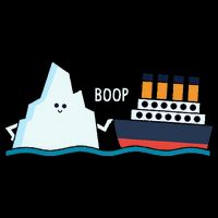 Titanic Funny Titanic And Iceberg Boop Parody For 16 in Basic Backpack