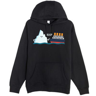 Titanic Funny Titanic And Iceberg Boop Parody For Premium Pullover Hoodie