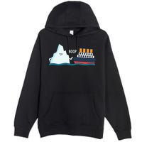 Titanic Funny Titanic And Iceberg Boop Parody For Premium Pullover Hoodie