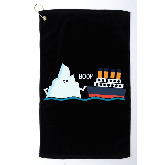 Titanic Funny Titanic And Iceberg Boop Parody For Golf Towel