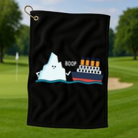 Titanic Funny Titanic And Iceberg Boop Parody For Golf Towel