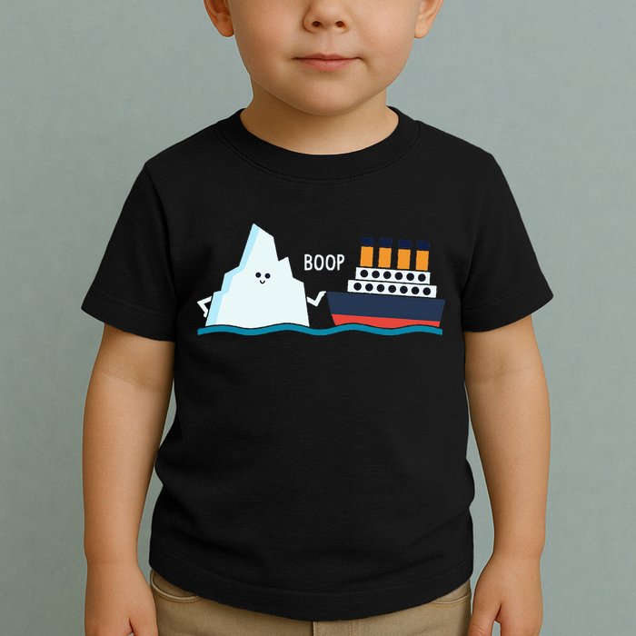 Titanic Funny Titanic And Iceberg Boop Parody For Toddler T-Shirt