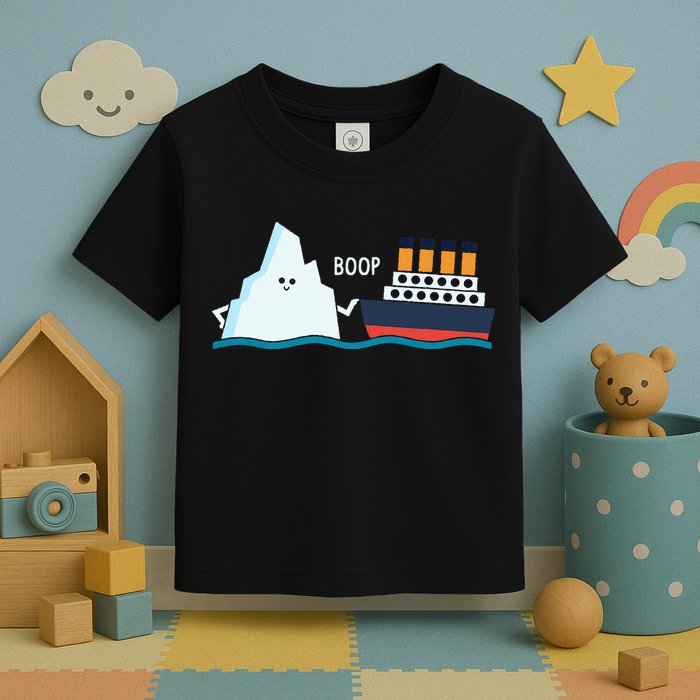 Titanic Funny Titanic And Iceberg Boop Parody For Toddler T-Shirt