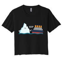 Titanic Funny Titanic And Iceberg Boop Parody For Crop Top