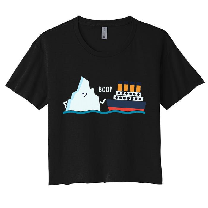 Titanic Funny Titanic And Iceberg Boop Parody For Crop Top