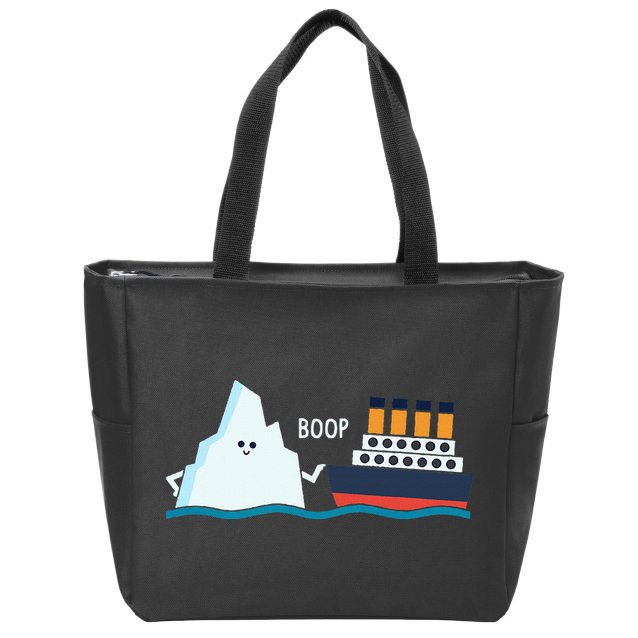 Titanic Funny Titanic And Iceberg Boop Parody For Zip Tote Bag