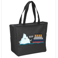 Titanic Funny Titanic And Iceberg Boop Parody For Zip Tote Bag