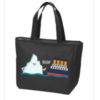 Titanic Funny Titanic And Iceberg Boop Parody For Zip Tote Bag