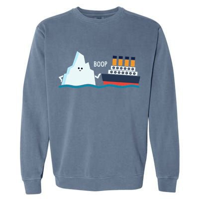 Titanic Funny Titanic And Iceberg Boop Parody For Garment-Dyed Sweatshirt