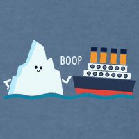 Titanic Funny Titanic And Iceberg Boop Parody For Garment-Dyed Sweatshirt