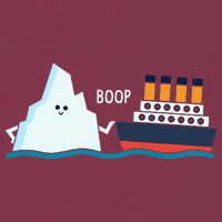 Titanic Funny Titanic And Iceberg Boop Parody For 16oz Travel Tumbler