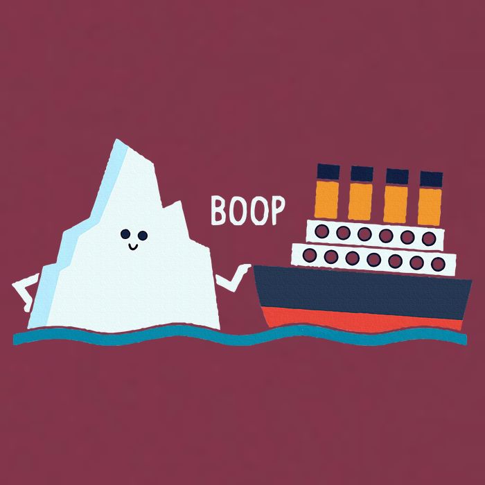 Titanic Funny Titanic And Iceberg Boop Parody For 16oz Travel Tumbler