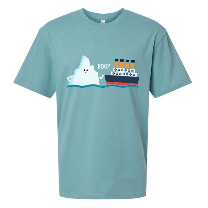 Titanic Funny Titanic And Iceberg Boop Parody For Sueded Cloud Jersey T-Shirt