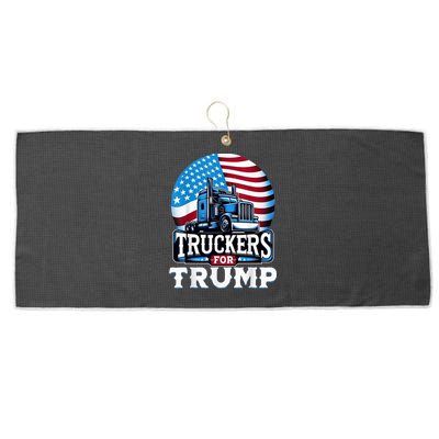 Truckers For Trump Large Microfiber Waffle Golf Towel