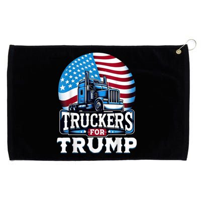 Truckers For Trump Grommeted Golf Towel