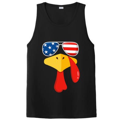 Turkey Face Thanksgiving Matching Outfit Family Gobble Funny PosiCharge Competitor Tank