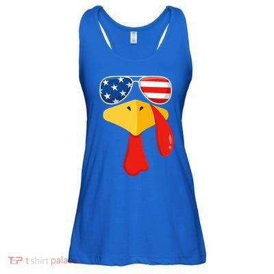 Turkey Face Thanksgiving Matching Outfit Family Gobble Funny Ladies Essential Flowy Tank