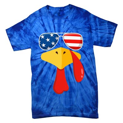 Turkey Face Thanksgiving Matching Outfit Family Gobble Funny Tie-Dye T-Shirt