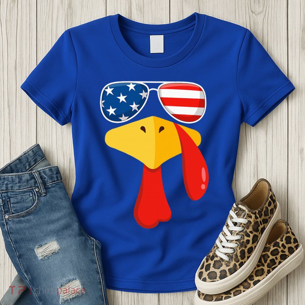 Turkey Face Thanksgiving Matching Outfit Family Gobble Funny Womens T-Shirt