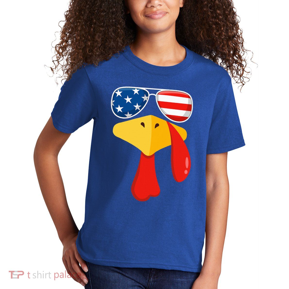 Turkey Face Thanksgiving Matching Outfit Family Gobble Funny Kids T-Shirt